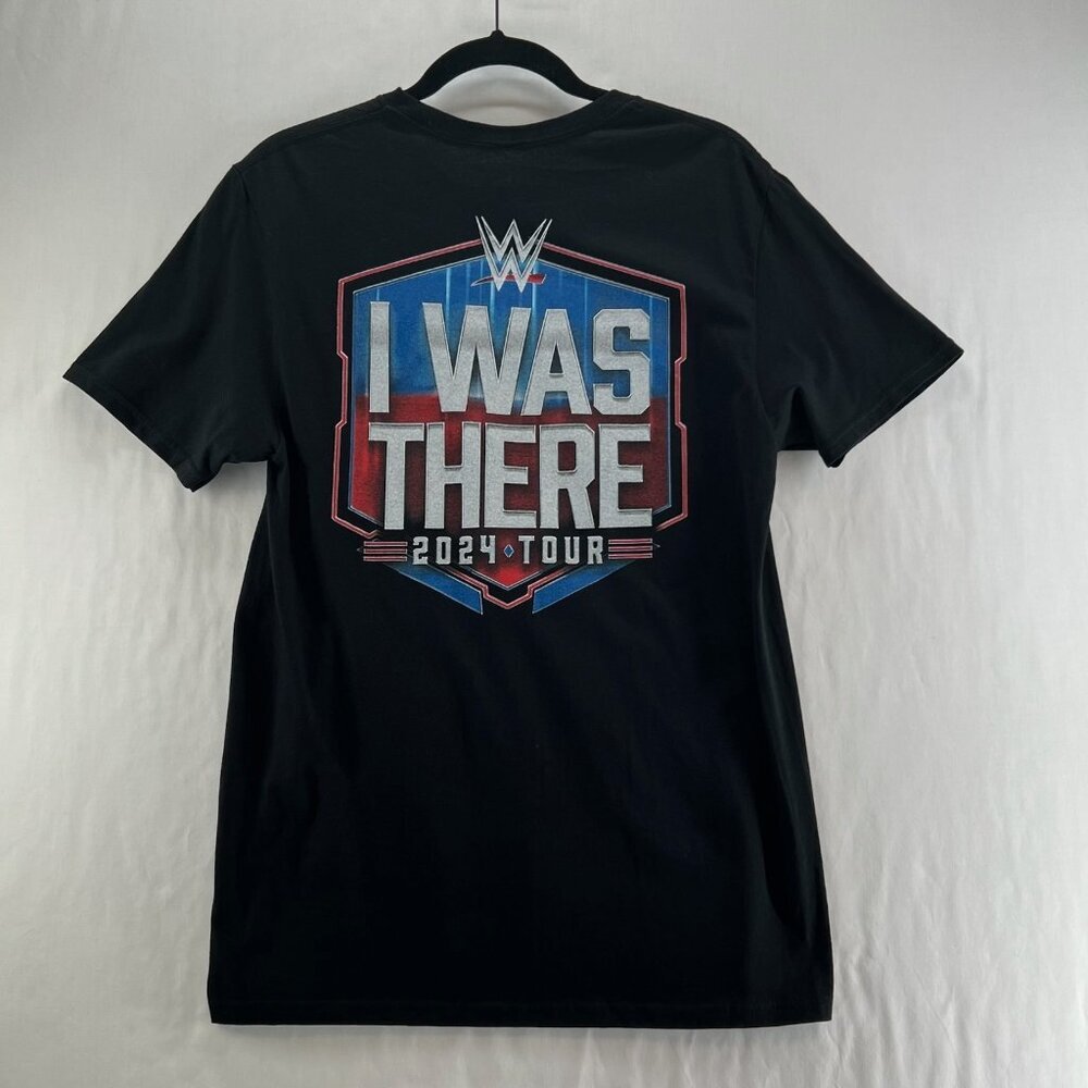 WWE I Was There France 2024 Tour Graphic T-Shirt Mens M Crewneck Pullover Black - Picture 2 of 10